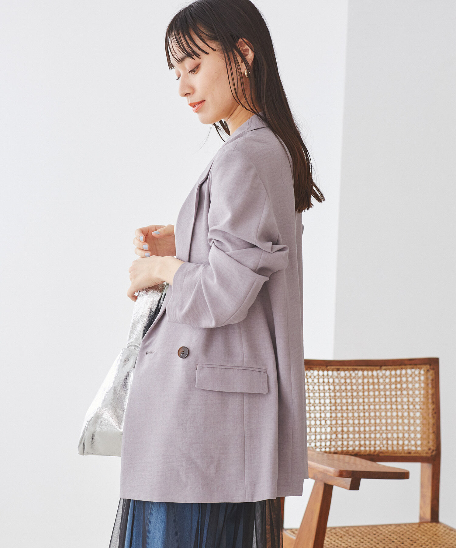 VIS「美easyテーラードジャケット【洗える】」|テーラードジャケット|