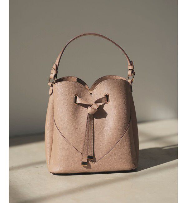 VIS「【累計4万点突破】【2WAY】ハートカットバッグ/追加」|ショルダー・メッセンジャー|ベージュ(27)