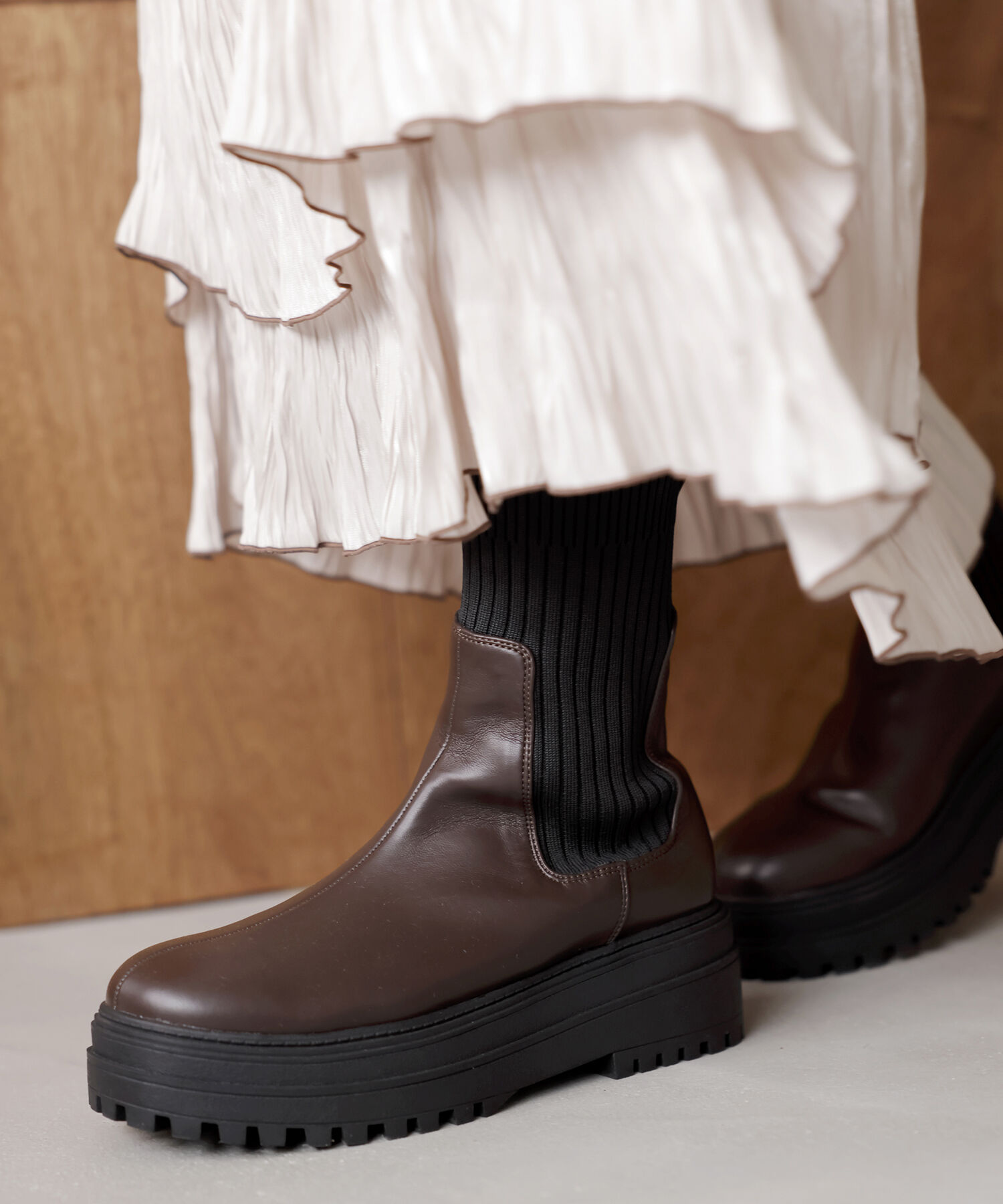 Juze「タンクソールサイドニットブーツ」|その他|