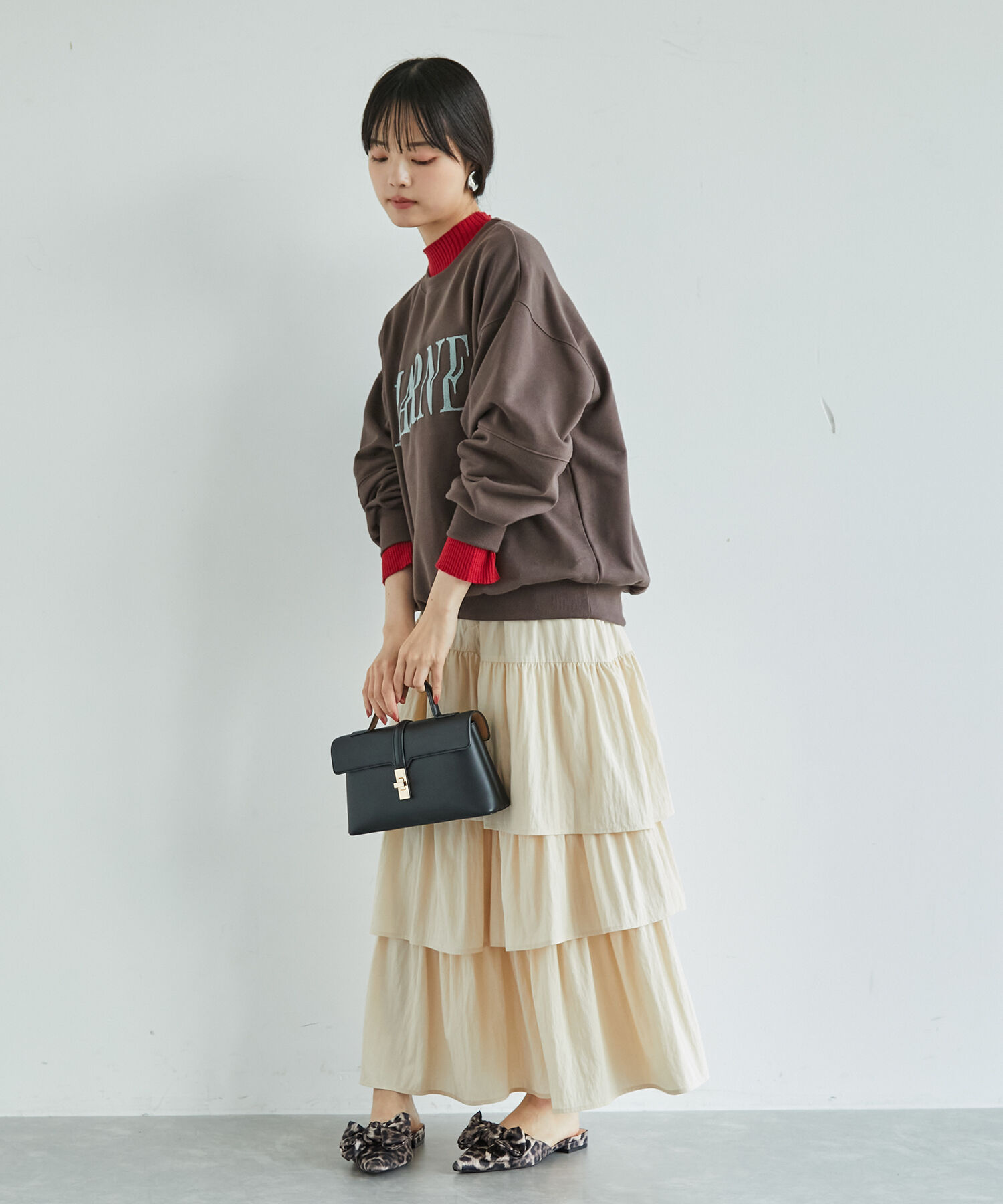 VIS「【新色追加】リブニットプチハイネックプルオーバー【低身長向けサイズ有】」|ニット・セーター|