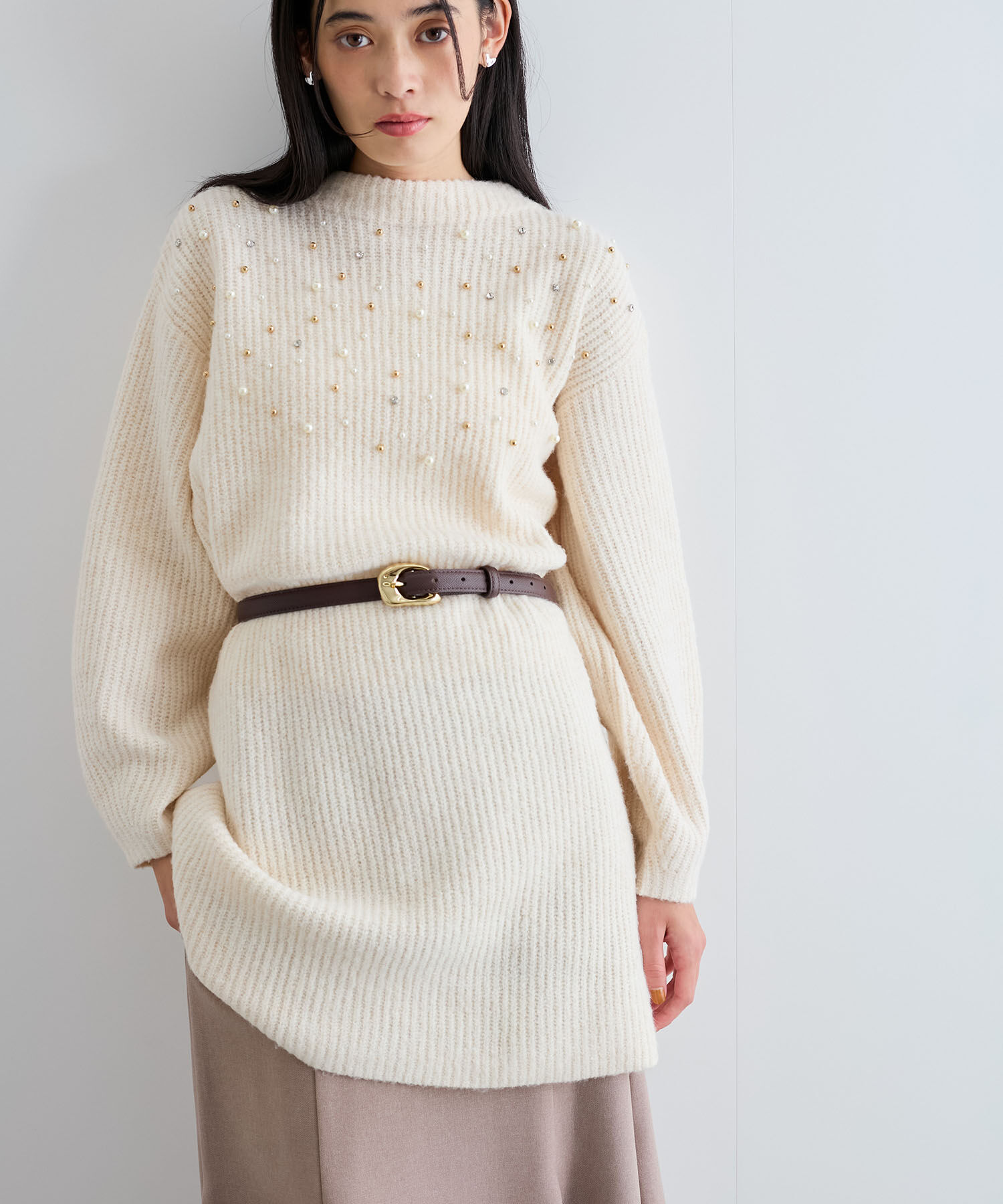 VIS「ビジュー付きニットワンピース」|ワンピース|キナリ(16)