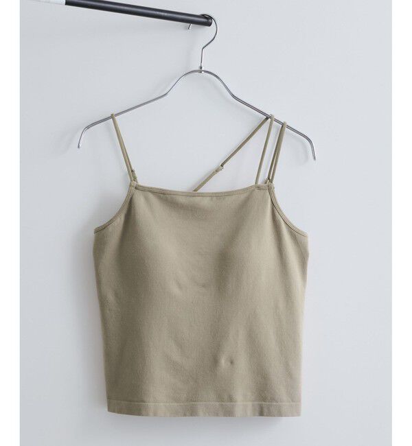 VIS「【洗える】カップ付きアシンメトリーキャミソール」|キャミソール|