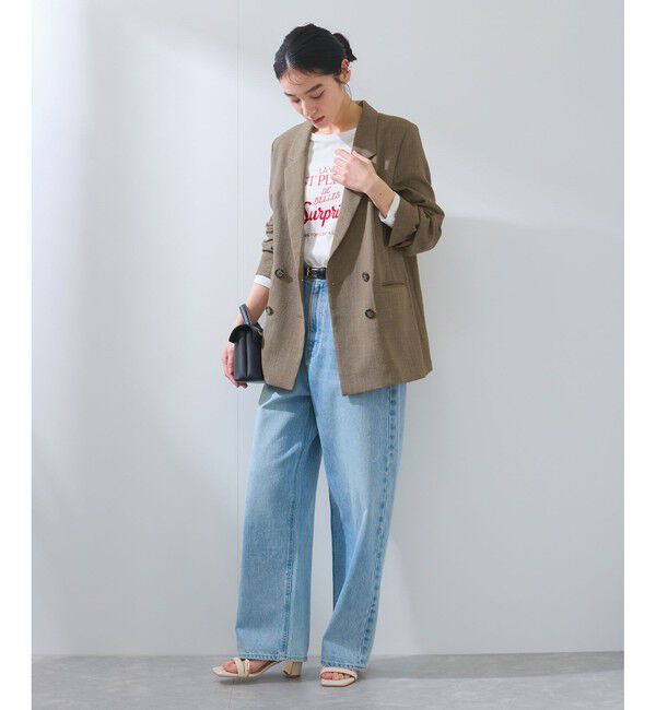 VIS「【美easy】リネンライクリラックスジャケット【接触冷感/洗える】【セットアップ対応】」|テーラードジャケット|