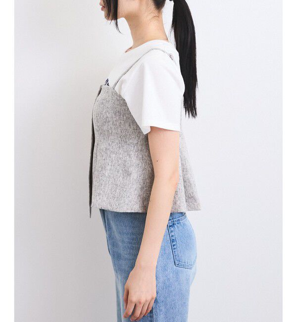 VIS「【洗える】アシンメトリーキャミビスチェ」|キャミソール|