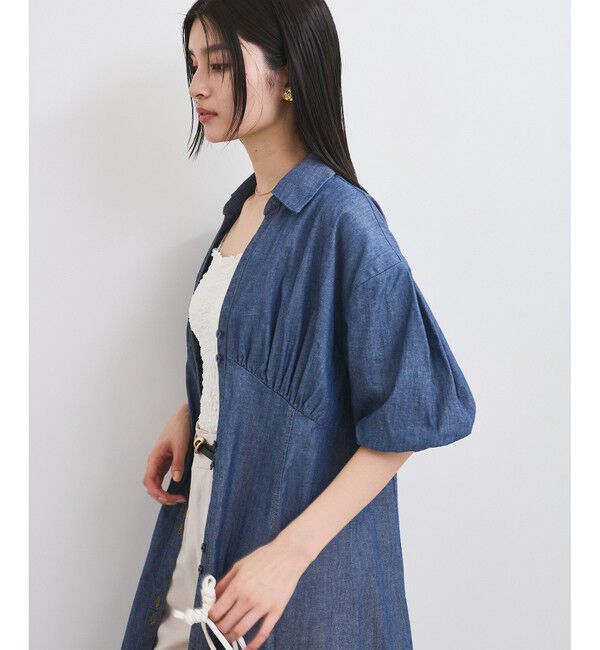 VIS「バルーンスリーブデニムワンピース」|ワンピース|