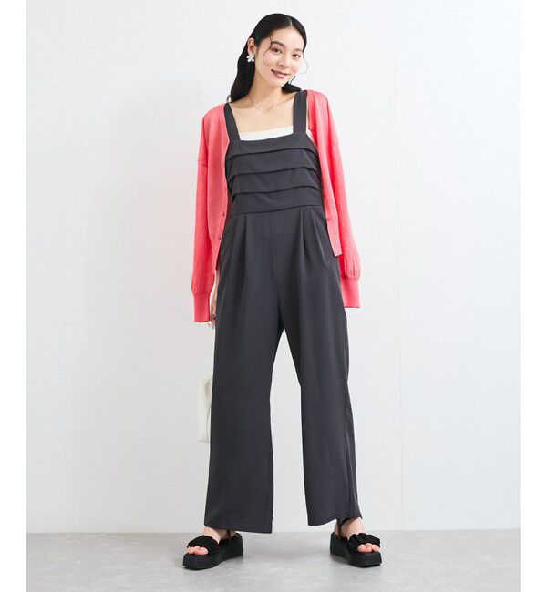 VIS「フロントタックデザインサロペット/オールインワン」|オールインワン|