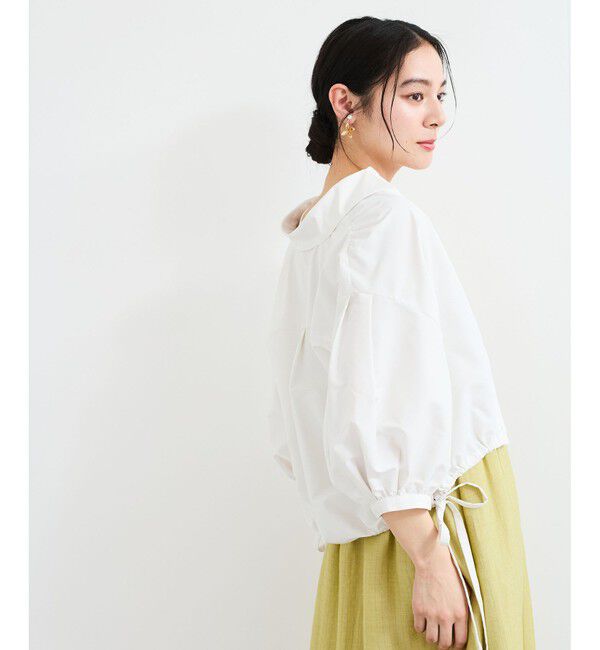VIS「ドロストボリュームスリーブシャツ（レース・無地）」|シャツ・ブラウス|