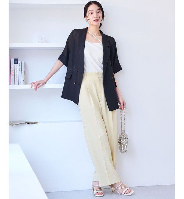 VIS「【洗える】メッシュドルマンサマージャケット」|テーラードジャケット|