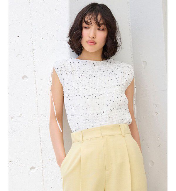 VIS「プリーツシアーシャーリングブラウス」|シャツ・ブラウス|