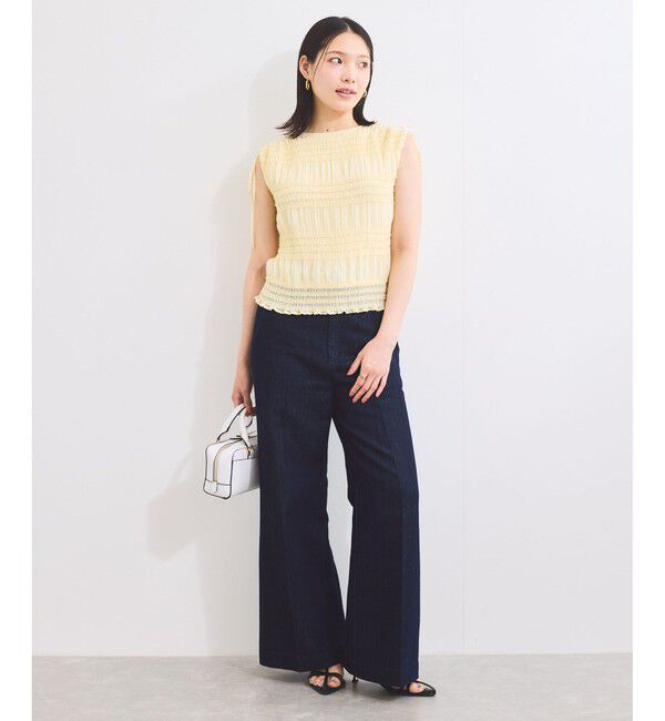 VIS「プリーツシアーシャーリングブラウス」|シャツ・ブラウス|