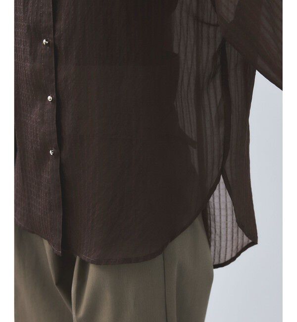 VIS「シアーストライプオーバーサイズシャツ/イージーケア」|シャツ・ブラウス|