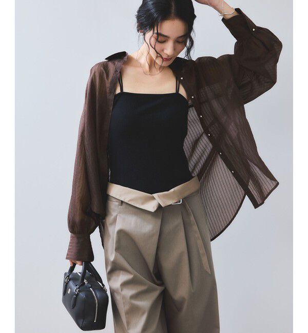 VIS「シアーストライプオーバーサイズシャツ/イージーケア」|シャツ・ブラウス|