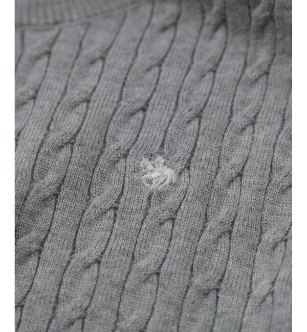 VIS「【POLO BCS】VIS別注ミニケーブルノーカラーニットカーディガン」|カーディガン|