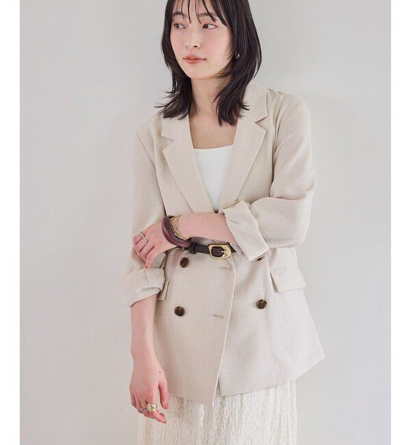 VIS「美easyリネンライクテーラードジャケット/イージーケア・接触冷感・セットアップ対応」|テーラードジャケット|