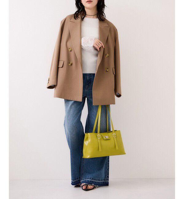 VIS「レース編みドッキングニット」|ニット・セーター|