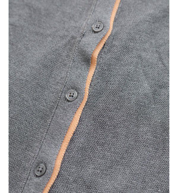 VIS「【WEB限定】リネンタッチ配色シアーカーディガン」|カーディガン|