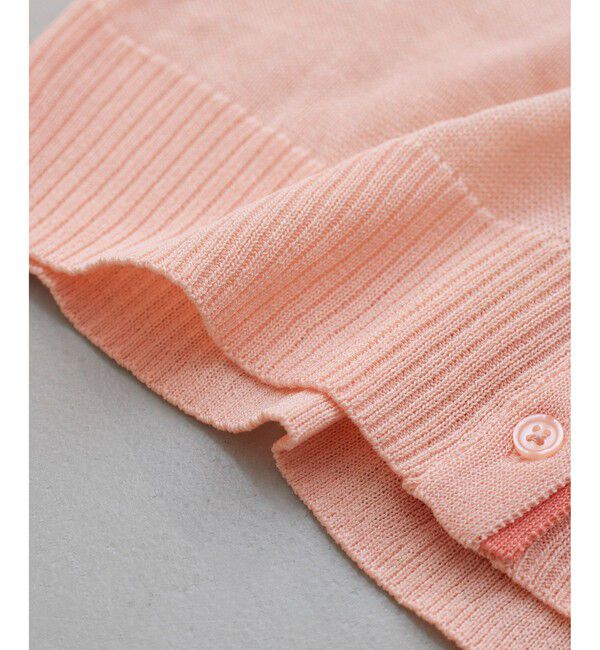 VIS「【WEB限定】リネンタッチ配色シアーカーディガン」|カーディガン|