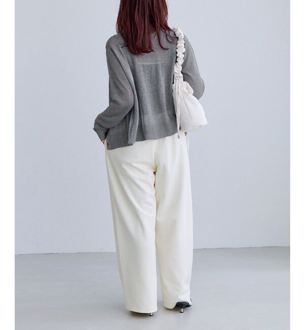 VIS「【WEB限定】リネンタッチ配色シアーカーディガン」|カーディガン|