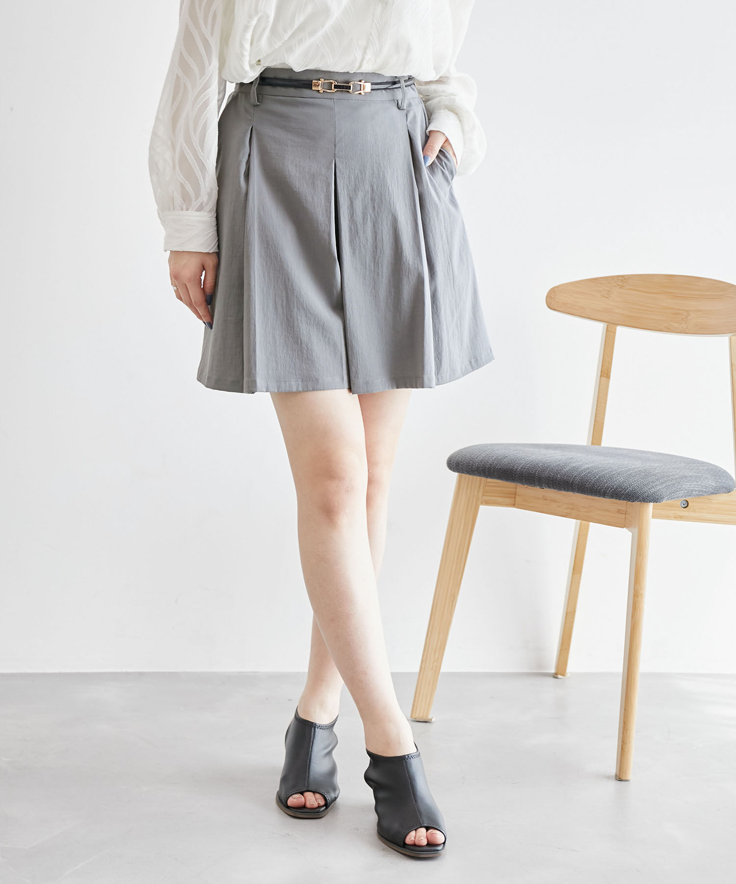 Rope&rsquo;Picnic「キュロットパンツ」|その他|グレー(07)