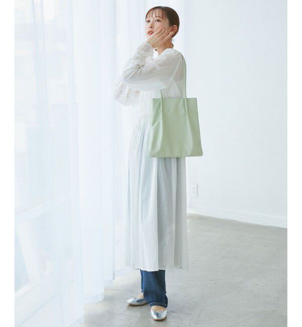 Rope&rsquo;Picnic「【接触冷感・通気性】お着軽シャツシリーズ/綿ボイルガウンワンピース」|ワンピース|