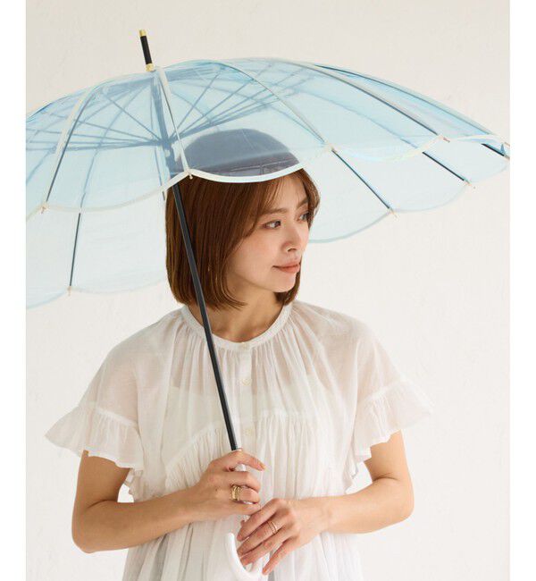 ROPE PICNIC PASSAGE「【Wpc.】マーメイドアンブレラビニール傘」|傘|サックス(48)