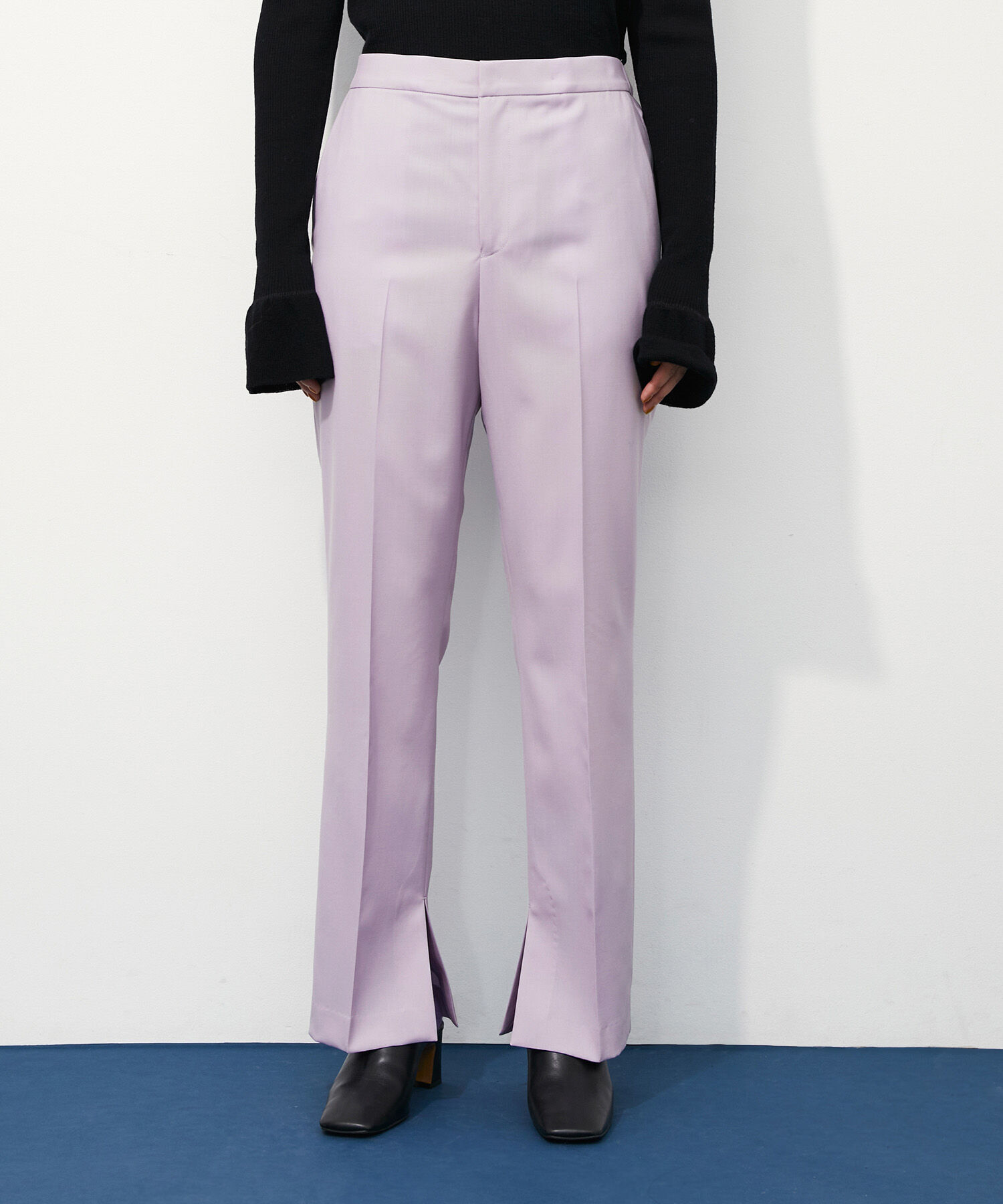 ADAM ET ROPE'「《SETアイテム》インサイドスリットスラックス」|スラックス|