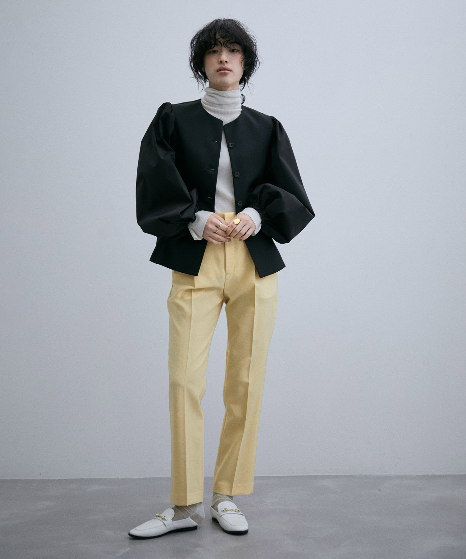 ADAM ET ROPE'「【サステナブル】スリムスラックス」|スラックス|