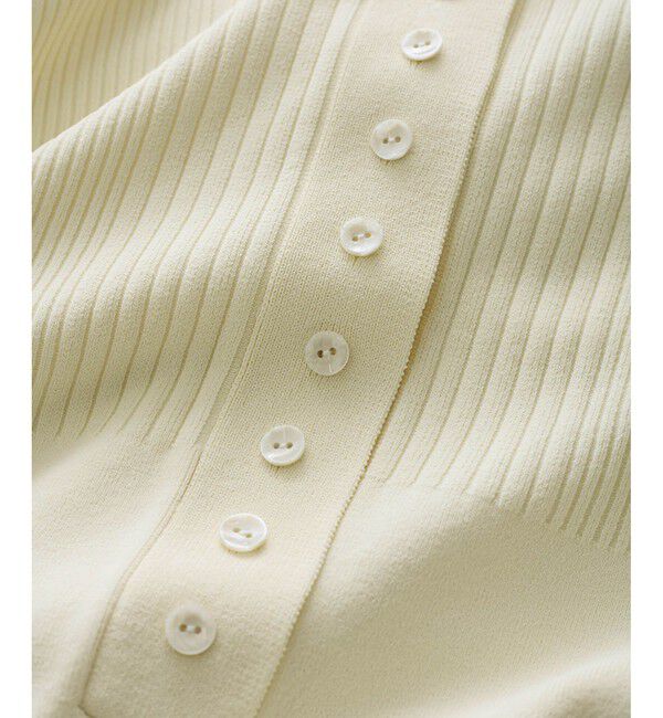 ADAM ET ROPE'「【洗える】ボタンニットポロワンピース」|ワンピース|