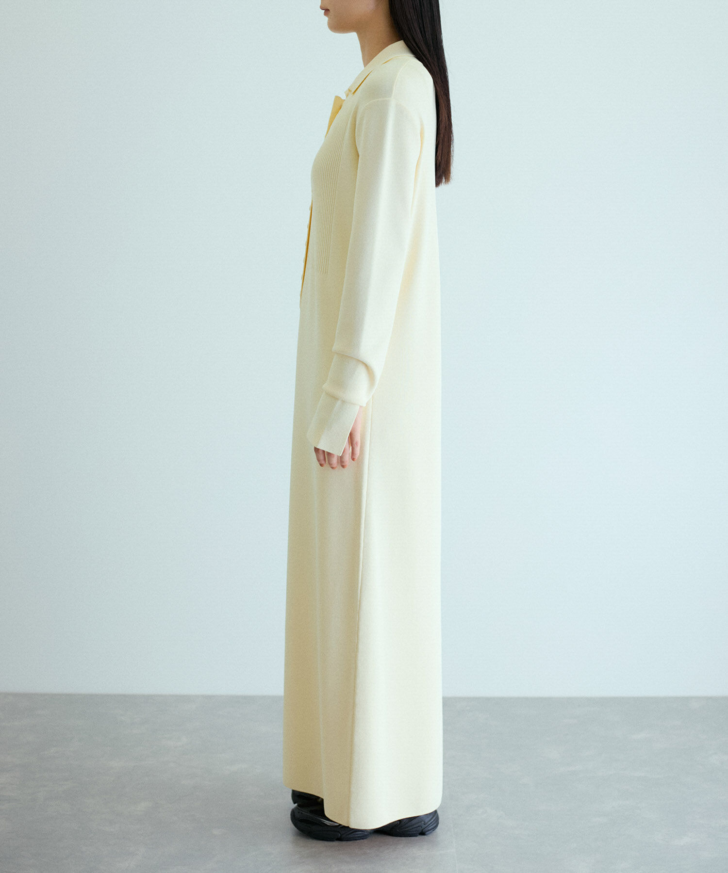 ADAM ET ROPE'「【洗える】ボタンニットポロワンピース」|ワンピース|