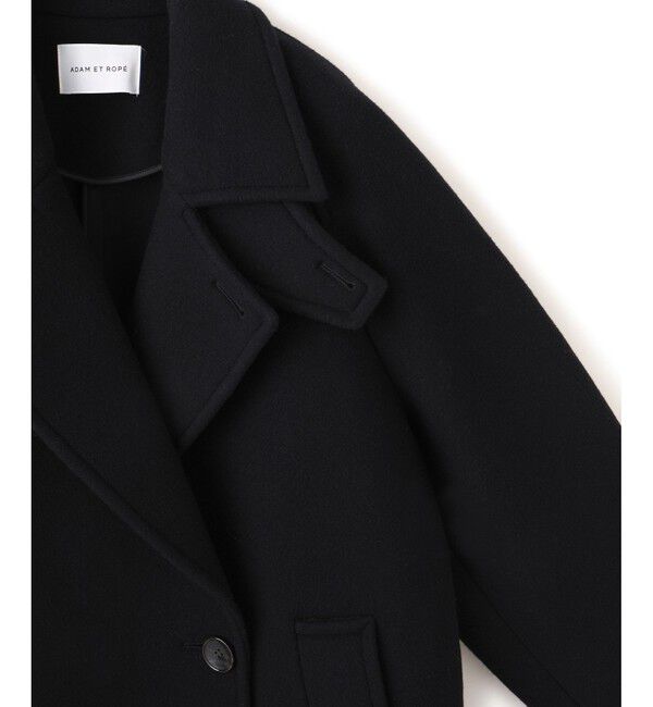 ADAM ET ROPE'「ウールボンディングラグランロングコート」|ステンカラーコート|