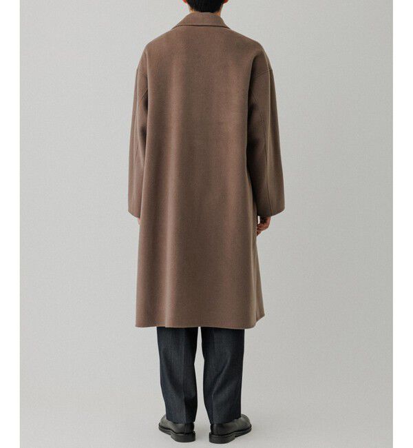 ADAM ET ROPE'「メリノウール ダブルフェイス セミダブルコート / マフラー付き」|ステンカラーコート|
