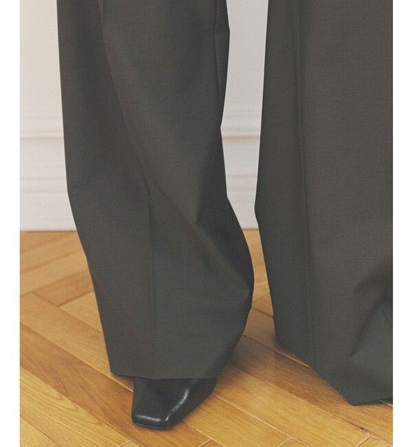 ADAM ET ROPE'「【EMOELLE】センタープレススラックス」|スラックス|