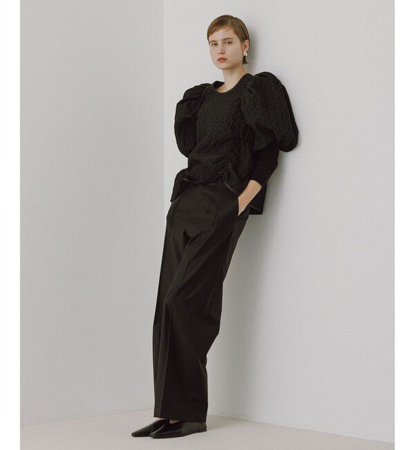 ADAM ET ROPE'「【EMOELLE】センタープレススラックス」|スラックス|