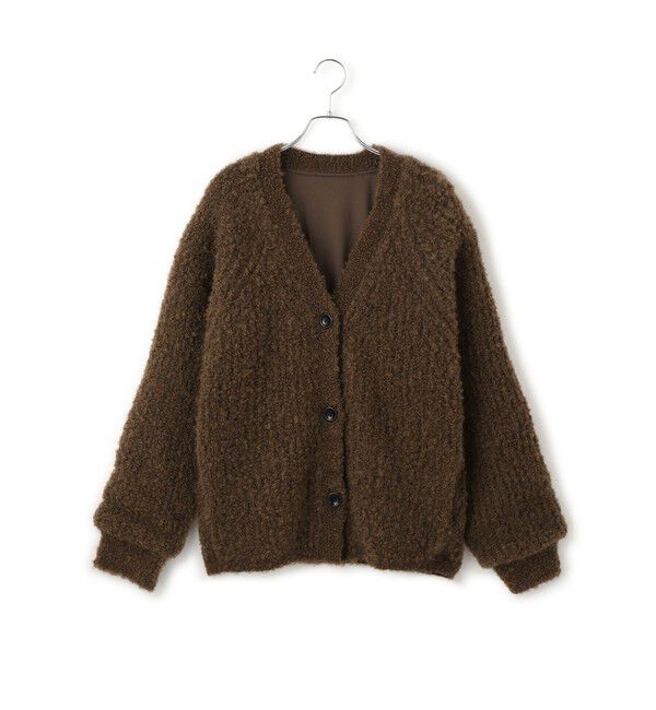ADAM ET ROPE'「モヘヤウールニットカーディガンブルゾン」|カーディガン|
