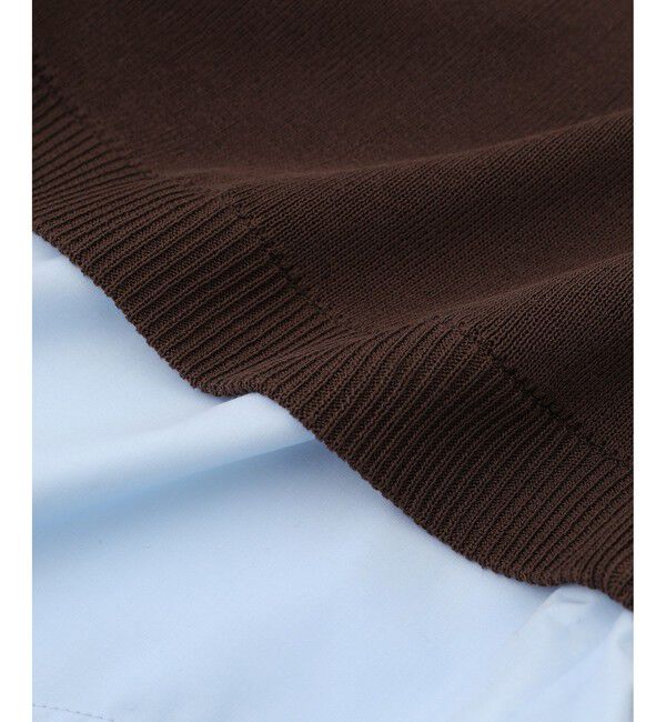 ADAM ET ROPE'「【WEB限定】シャツコンビニットプルオーバー」|ニット・セーター|