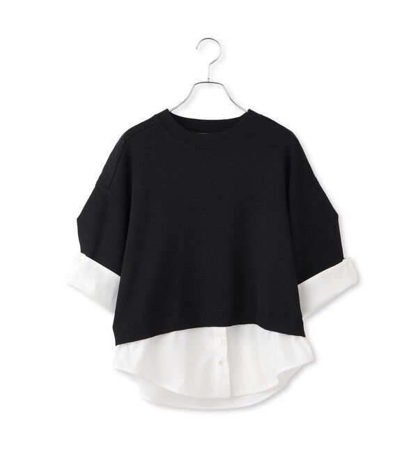 ADAM ET ROPE'「【WEB限定】シャツコンビニットプルオーバー」|ニット・セーター|