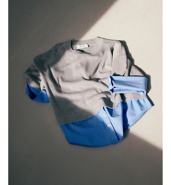 ADAM ET ROPE'「【WEB限定】シャツコンビニットプルオーバー」|ニット・セーター|