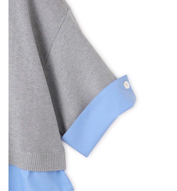 ADAM ET ROPE'「【WEB限定】シャツコンビニットプルオーバー」|ニット・セーター|