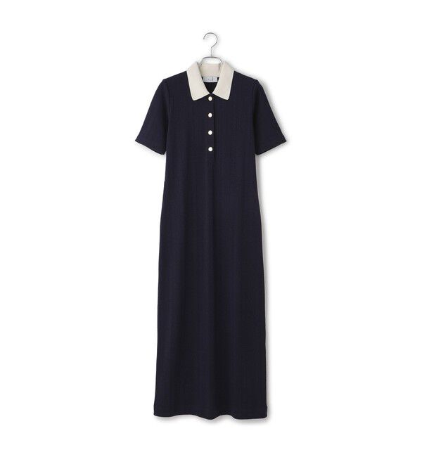 ADAM ET ROPE'「【WEB限定】ハーフスリーブポロシャツワンピース」|ワンピース|
