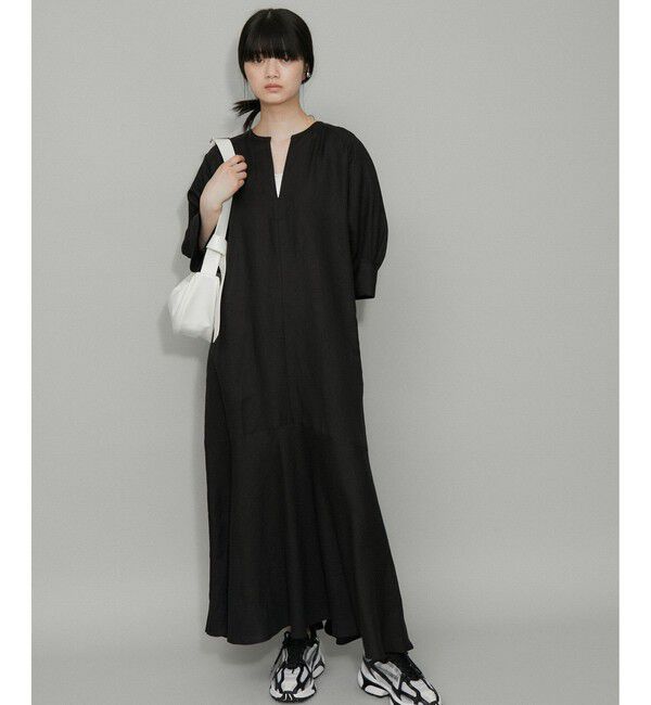ADAM ET ROPE'「【WEB限定】リネンボリュームスリーブワンピース」|ワンピース|
