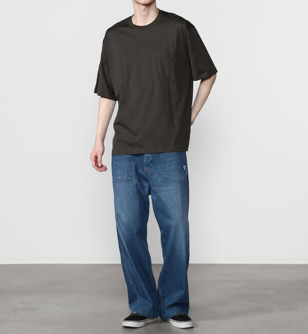 handvaerk「handvaerk | 60/2 クルーネックビッグポケットTシャツ SOLID MEN」|Tシャツ・カットソー|