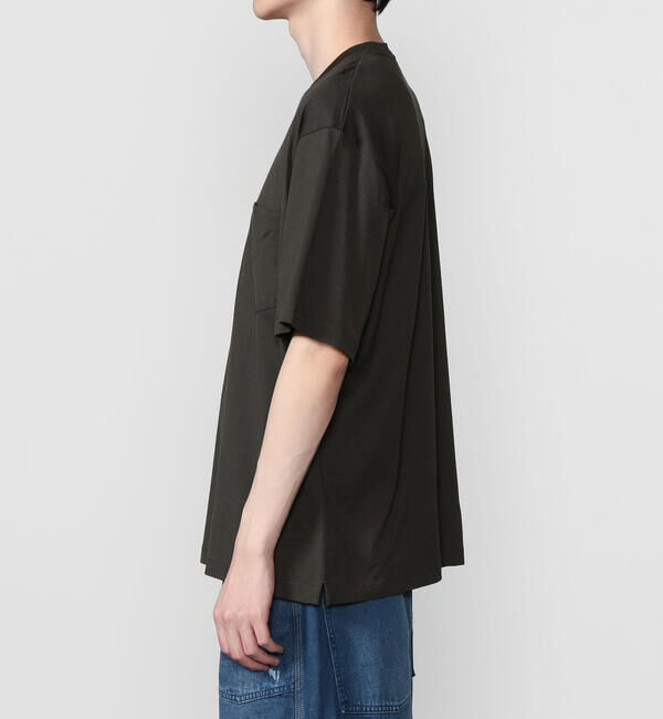 handvaerk「handvaerk | 60/2 クルーネックビッグポケットTシャツ SOLID MEN」|Tシャツ・カットソー|