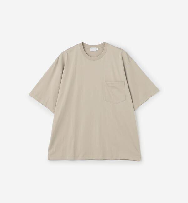 handvaerk「handvaerk | 60/2 クルーネックビッグポケットTシャツ SOLID MEN」|Tシャツ・カットソー|