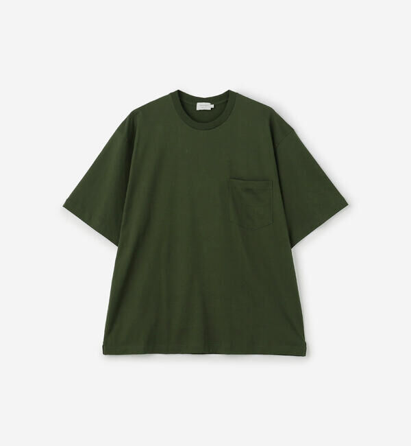 handvaerk「handvaerk | 60/2 クルーネックビッグポケットTシャツ SOLID MEN」|Tシャツ・カットソー|