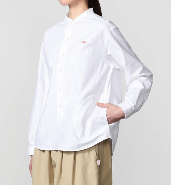 DANTON「DANTON | オックスフォード バンドカラーシャツ SOLID WOMEN」|シャツ・ブラウス|