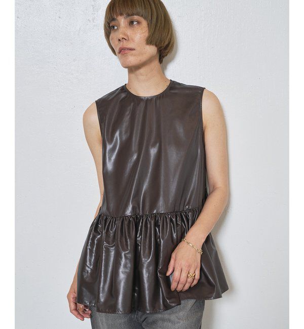  「ギャザーノースリーブブラウス」|シャツ・ブラウス|