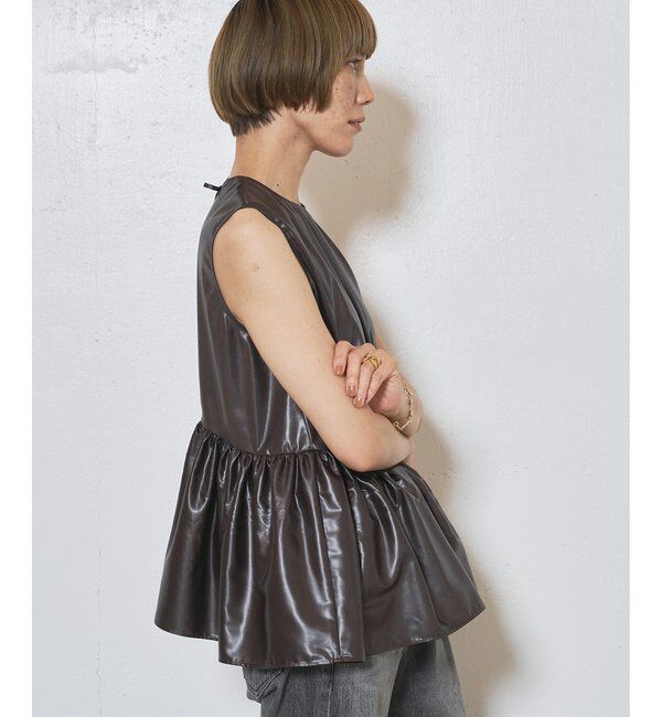  「ギャザーノースリーブブラウス」|シャツ・ブラウス|