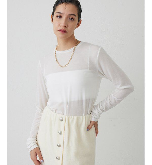  「【THE PAUSE】シアーロンTEE」|Tシャツ・カットソー|オフホワイト