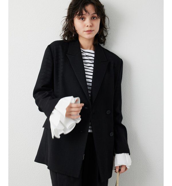  「リネンライクダブルテーラードジャケット」|テーラードジャケット|