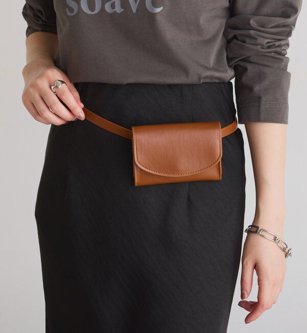  「【PAPILLONNER/パピヨネ】バッグ付きベルト」|ベルト|キャメル